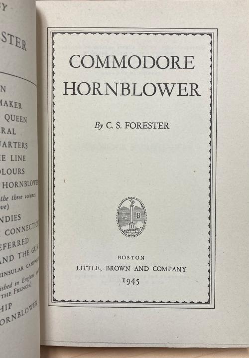 Commodore Hornblower by C. S. Forester (First Book Club Edition)
