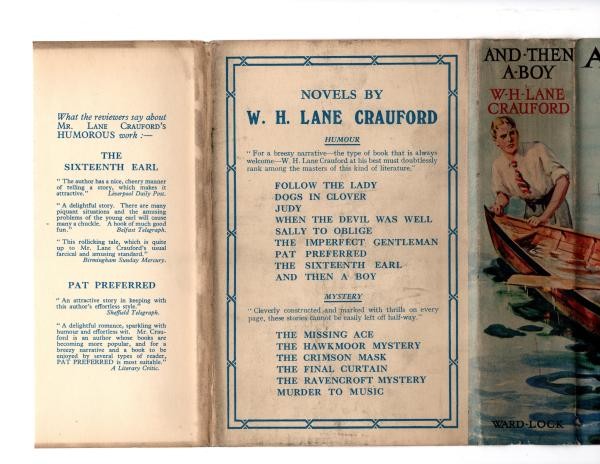 And then a Boy by W.H. Lane Crauford (First Edition) Rare DJ Publisher's Copy