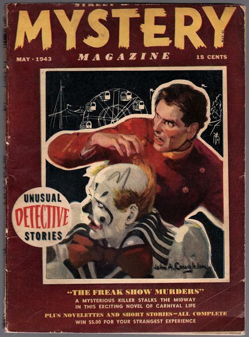 Mystery Magazine May 1943 Frederic Brown, John Coughlin Cvr Art