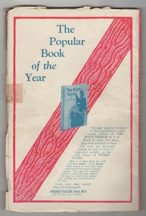 Weird Tales Oct 1928 C.C. Senf bondage Cvr; Quinn; Derleth; Roscoe; CA Smith