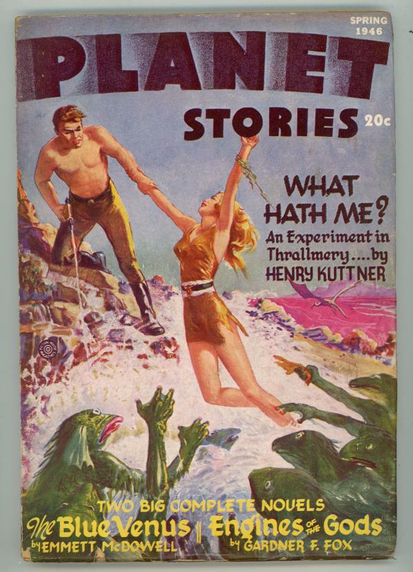 Planet Stories Spring 1946 GGA Parkhurst Cvr, Ray Bradbury, Kuttner, Gardner Fox