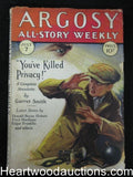 Argosy Jul 7, 1928 Neat mystery Garret Smith Cvr
