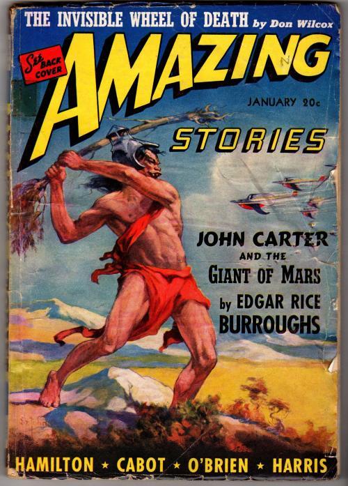Amazing Stories" January 1941 Burroughs, St. John Cover, Paul Back cvr