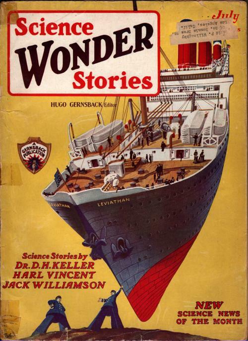 Science Wonder Stories Jul 1929 Pulp Paul Cvr; Williamson; Harl Vincent; Flet...