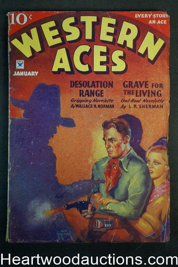 Western Aces Jan 1935 Jack Greiner Cover