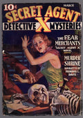 Secret Agent X  Mar 1936  Wild Skeleton Cvr - Pulp