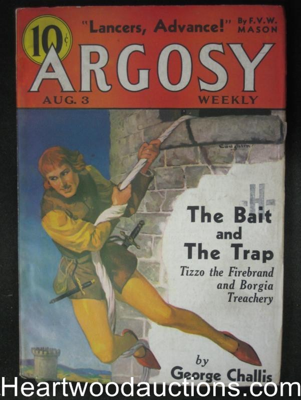 Argosy Aug 3, 1935 Firebrand Cover, Max Brand, HB Jones - High Grade