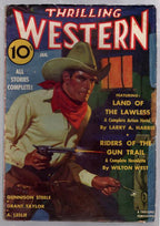 Thrilling Western Jan 1936 Lyon Cover Art Pulp