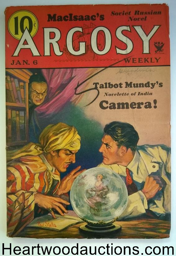 "Argosy" January 6 1934 O.A. Kline; Talbot Mundy; Stookie Allen
