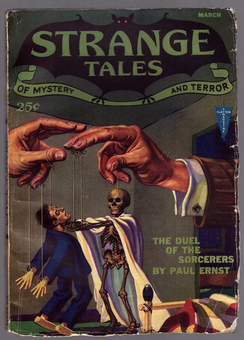 Strange Tales Mar 1932 Wesso Skeleton Cvr; Paul Ernst, Barker - Pulp
