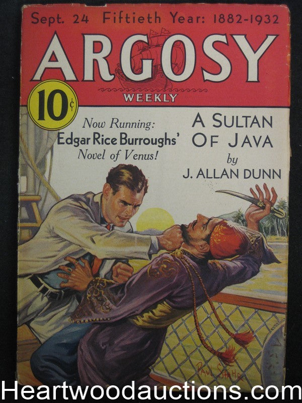 Argosy Sep 24, 1932  Edgar Rice Burroughs The Pirates of Venus pt 2 - High Grade