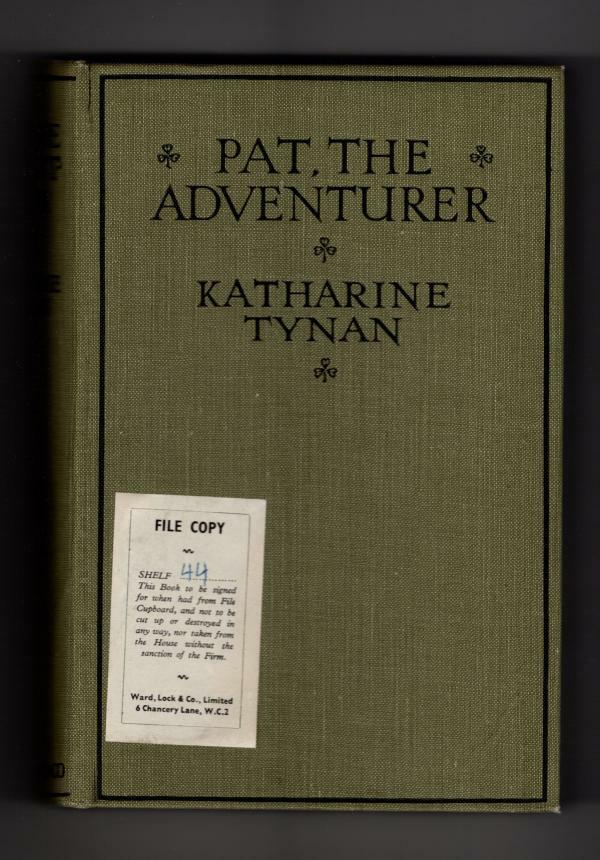 Pat, The Adventurer by Katharine Tynan (First Edition) Abbey Cvr, Ward File Copy