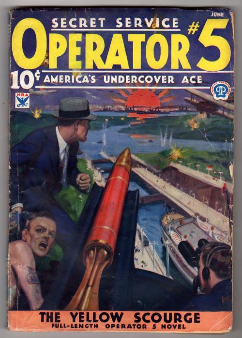 Operator #5 Jun 1934 John Howitt Cover; J. Fleming Gould Int. Art