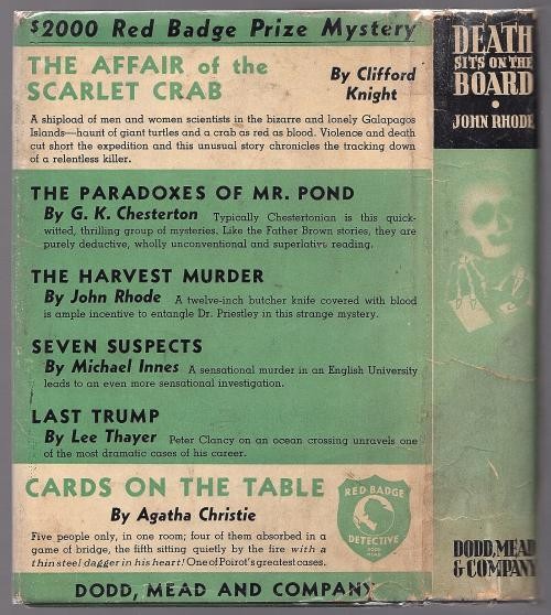 Death Sits on the Board by John Rhode (First Edition)