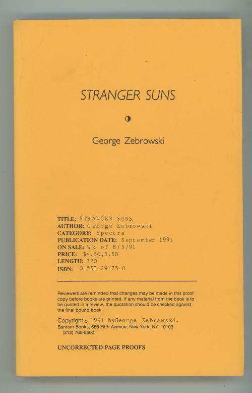 Strangers Suns by George Zebrowski Signed