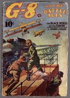 G-8 Battle Aces Mar 1939 Bondage Cvr The Black Wings of the Raven - Pulp
