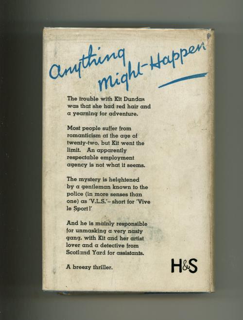Anything Might Happen by Hearnden Balfour Early Feminist (First Edition) Signed