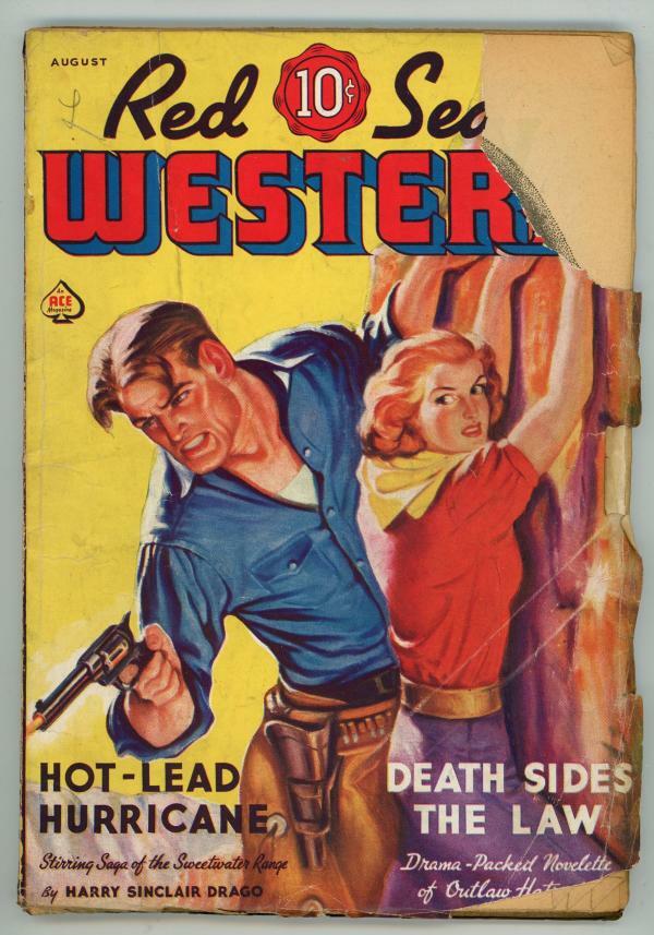 Red Seal Western Aug 1937 Damsel in Distress Pulp