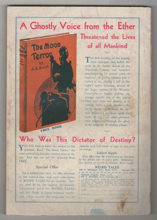 Weird Tales Jun 1932 1st Weird Tales cover by J. Allen St. John; Derleth - Pulp