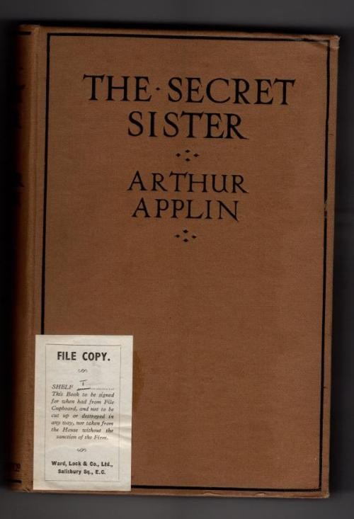 The Secret Sister by Arthur Applin (First Edition) Rare DJ Publisher's Copy