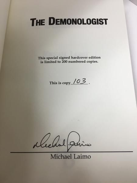 The Demonologist by Michael Laimo (First Hardcover Edition) LTD Signed