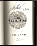 The Seven Sins by Jon Land (First Edition) Signed