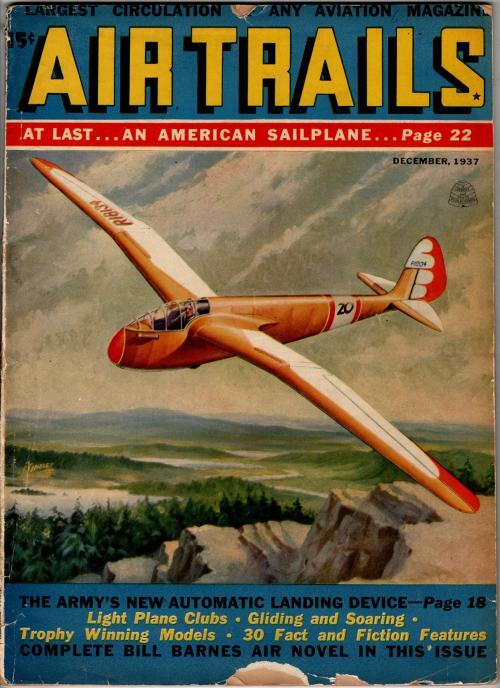 Air Trails Dec 1937 Frank Tinsley Cvr; Bill Barnes Novel by George L. Eaton Pulp