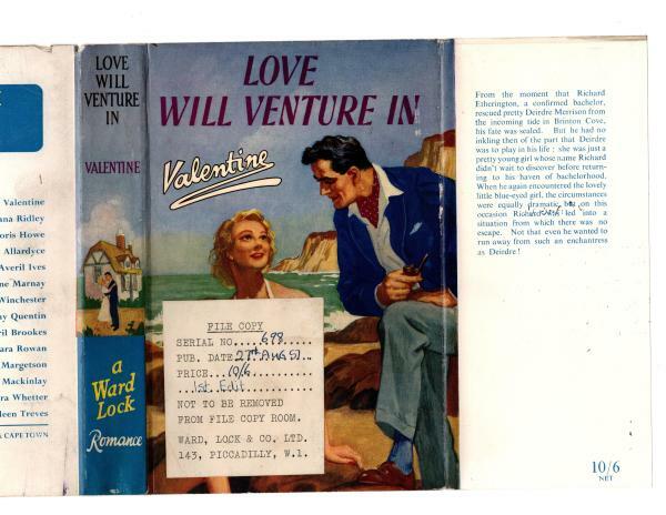 Love Will Venture In by Valentine (First Edition) Ward Lock File Copy