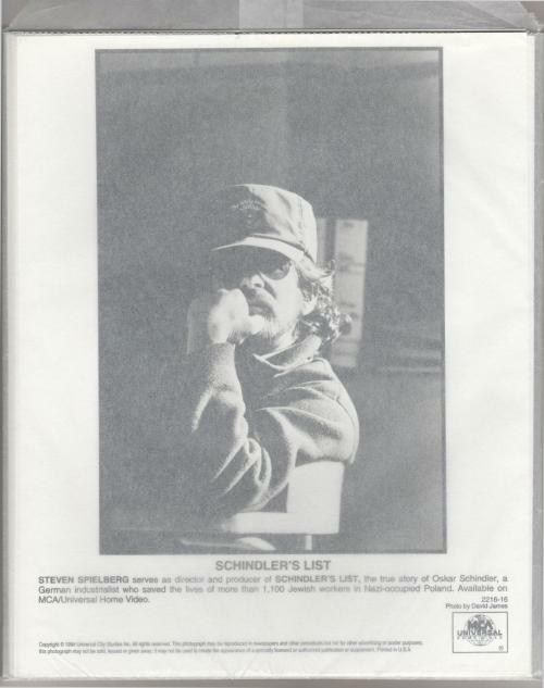 Schindler's List Film - Videocassette Press Kit 8 Photos
