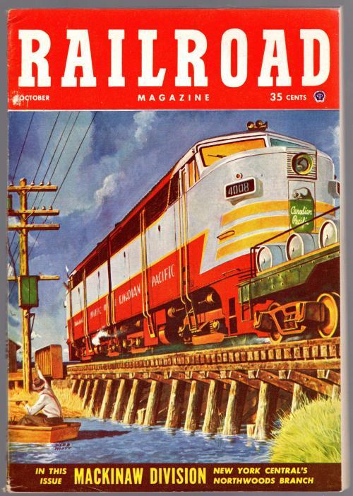 Railroad Magazine Oct 1952 Herb Mott Cvr; Charles W. Tyler