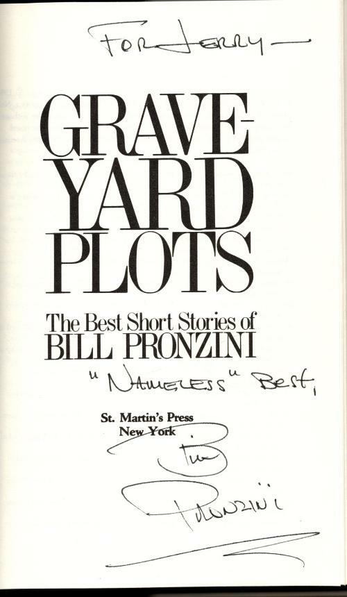Grave Yard Plots by Bill Pronzini (First Edition) Signed