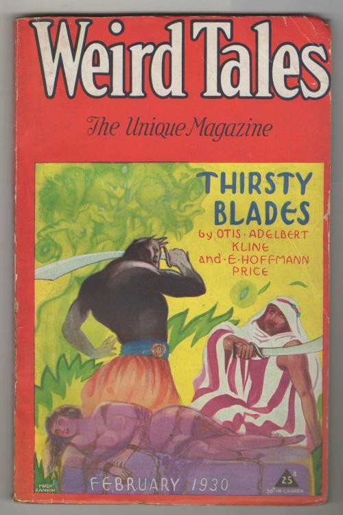 Weird Tales Feb 1930 Hugh Rankin bondage Cvr; R. E. Howard - Trimmed