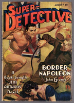 Super Detective Aug 1941 Classic Ward Jim Anthony whipping Cvr - Pulp