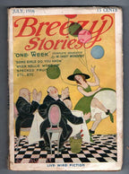 Breezy Stories Jul 1916 Pulp Cudlipp Cvr, "One Week" W. Carey Wonderly