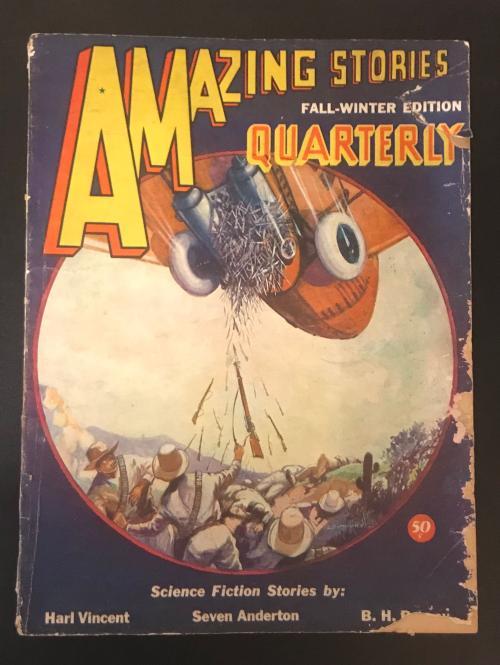Amazing Stories Quarterly Fall-Winter 1932 Morey Cvr; Harl Vincent; Wesso int...