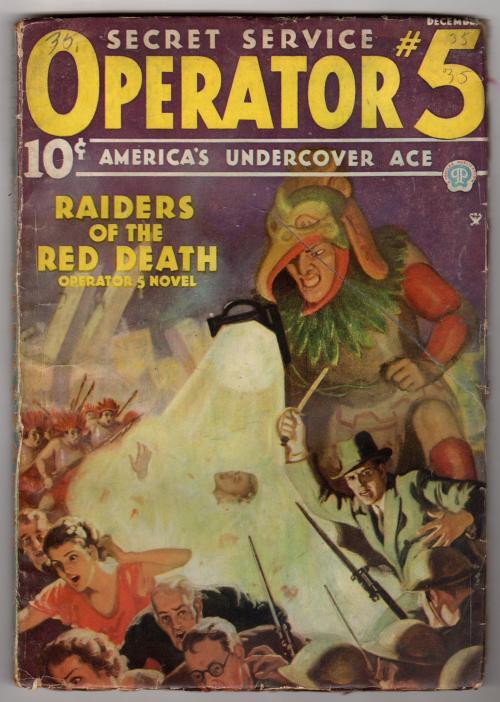Operator #5 Dec 1935 John Howitt  Death ray Cvr ; 1st Tepperman - Pulp