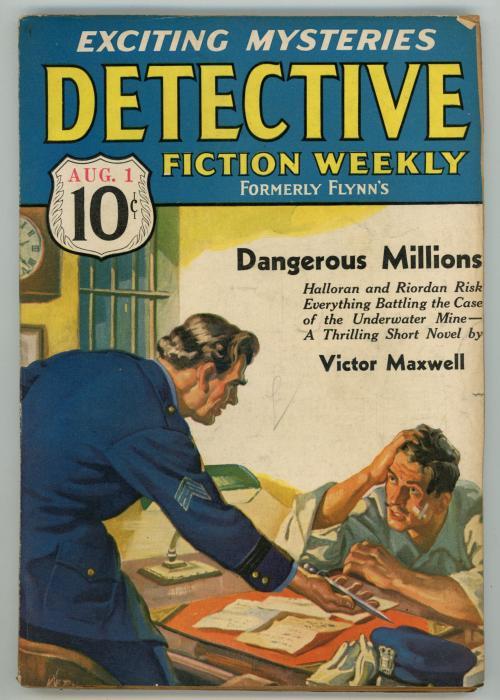 Detective Fiction Weekly" Aug 1 1936 Max Brand; VE Pyles Cover Art