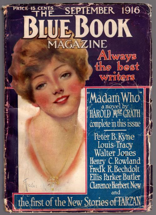 Blue Book Sep 1916 Edgar Rice Burroughs - The New Stories of Tarzan - Pulp