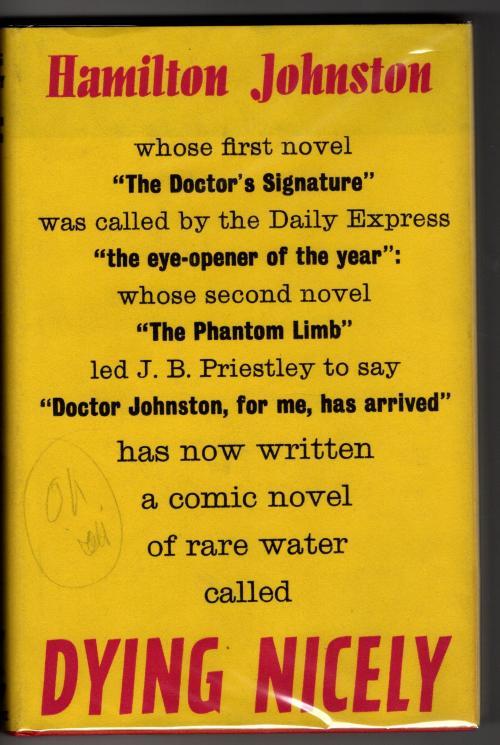 Dying Nicely by Hamilton Johnson (First Edition) Gollancz File Copy