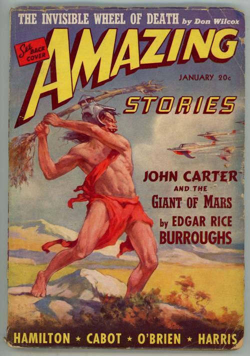 Amazing Stories" January 1941 Burroughs, St. John Cover, Paul Back cvr