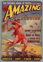 Amazing Stories" January 1941 Burroughs, St. John Cover, Paul Back cvr