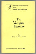 The Vampire Tapestry by Suzy McKee Charnas Advanced Uncorrected Proof