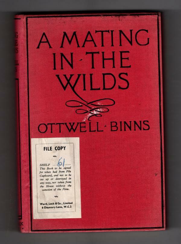 A Mating in the Wilds by Ottwell Binns (Hubin listed) File Copy