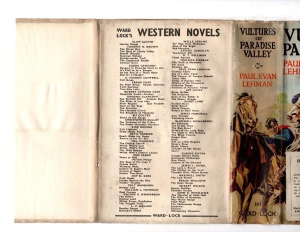 Vultures of Paradise Valley by Paul Evan Lehman (First Published) File Copy