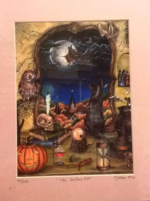 Denise Satter "All Hallows Eve" Fantasy Art Print Signed Limited