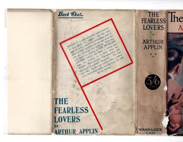 The Fearless Lovers by Arthur Applin (First Edition) Rare DJ Publisher's Copy