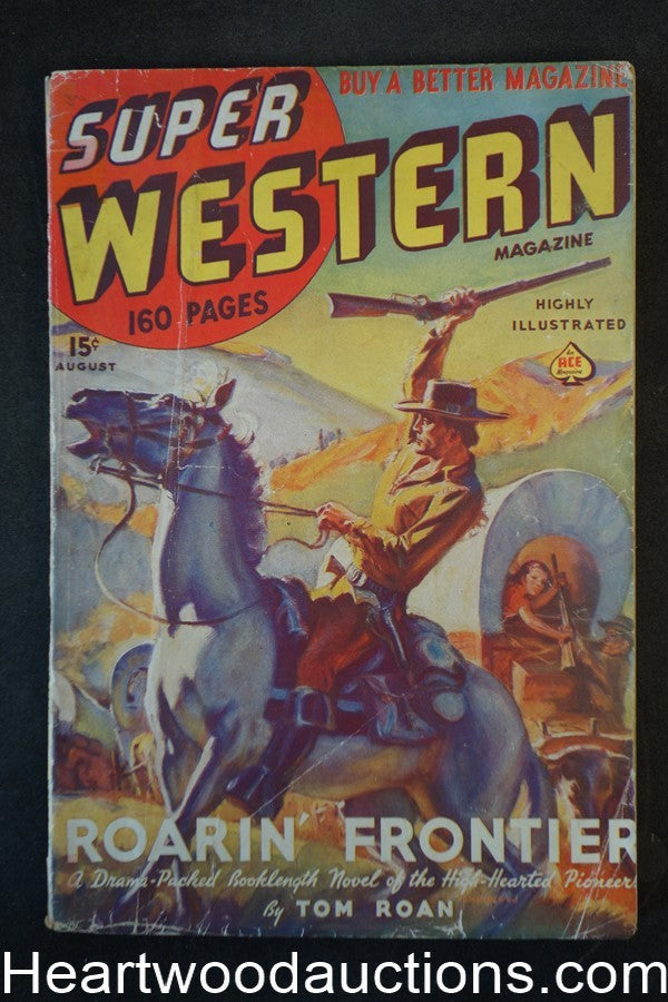 Super Western Aug 1937 First Issue, Tom Roan Joe Archibald, "Highly Illustrated"