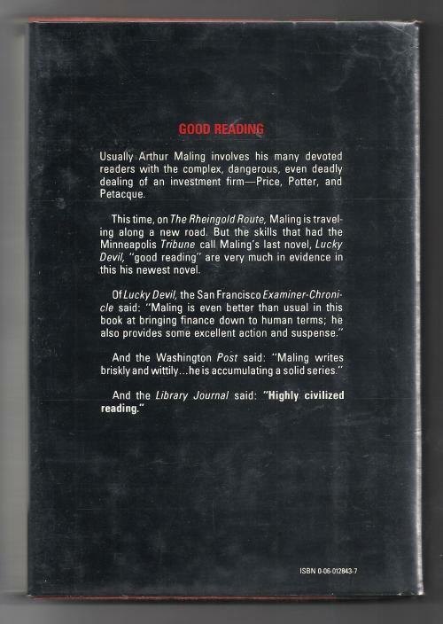 The Rheingold Route by Arthur Maling; (First edition). Edgar award winner