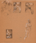 Roy G. Krenkel Original Art - (Tarzan, Warrior and scenes)