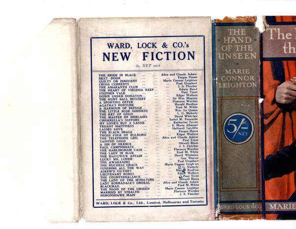 The Hand of the Unseen by Marie Connor Leighton (First Edition) Rare DJ Publi...